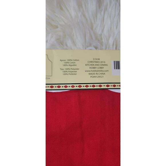 Ritz Festive Home Santa Apron 100% Cotton Holiday Baking Cooking New Child Sz - Picture 4 of 4